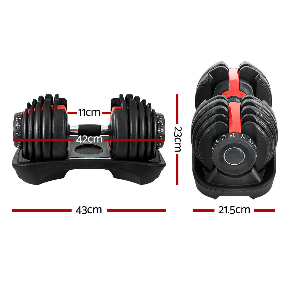 24kg Dumbbells Adjustable Dumbbell Weight Plates Home Gym