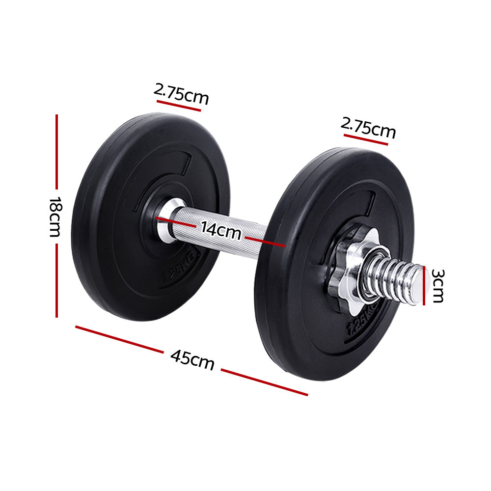 10kg Dumbbell Set Weight Plates Dumbbells Lifting Bench