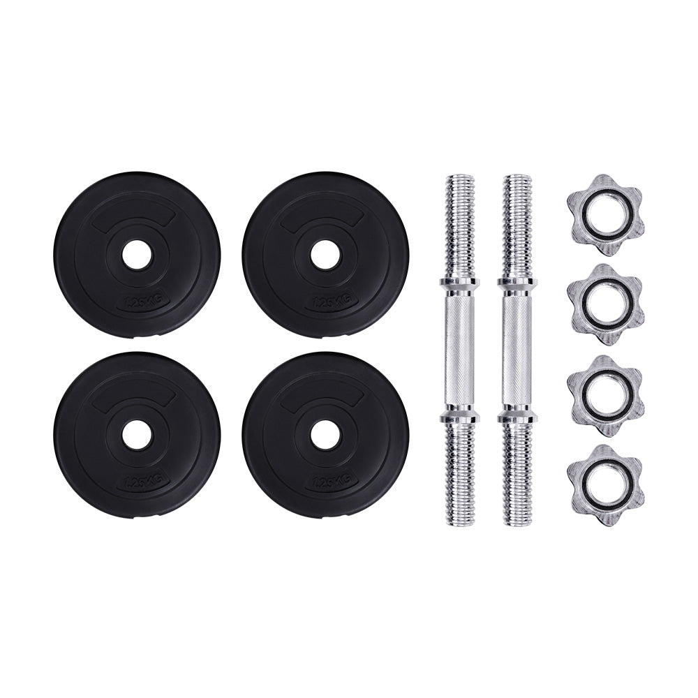 10kg Dumbbell Set Weight Plates Dumbbells Lifting Bench