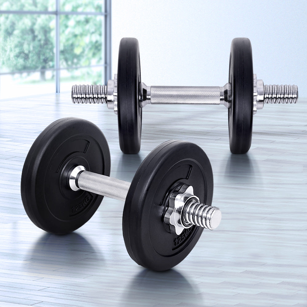 10kg Dumbbell Set Weight Plates Dumbbells Lifting Bench