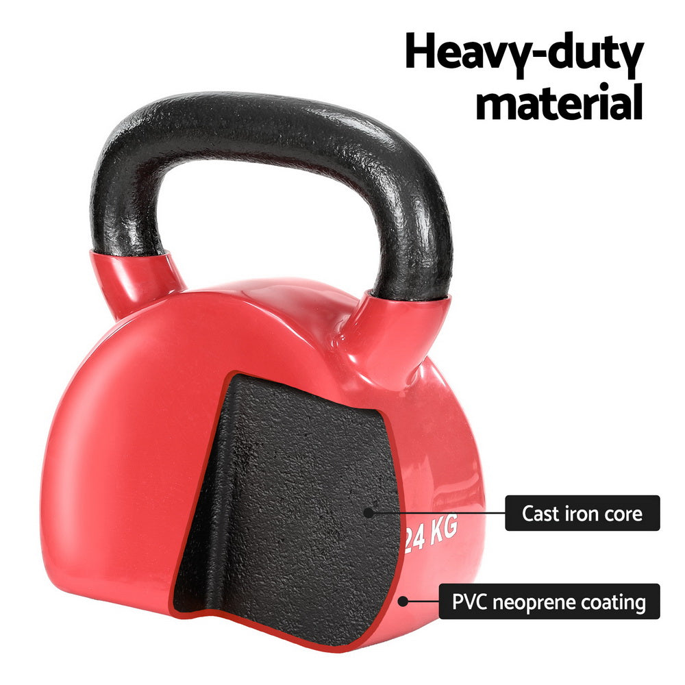 24kg Kettlebell Weightlifting Bench Dumbbells Kettle Bell Gym Home