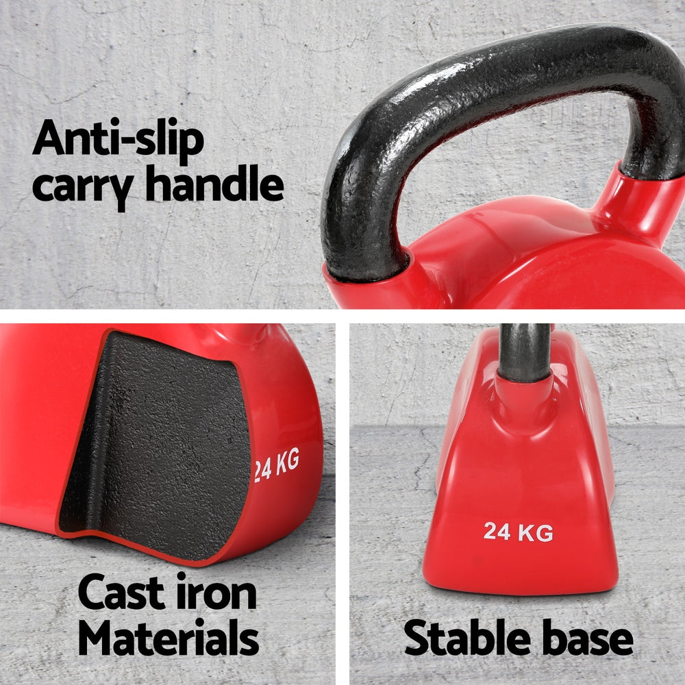 24kg Kettlebell Weightlifting Bench Dumbbells Kettle Bell Gym Home
