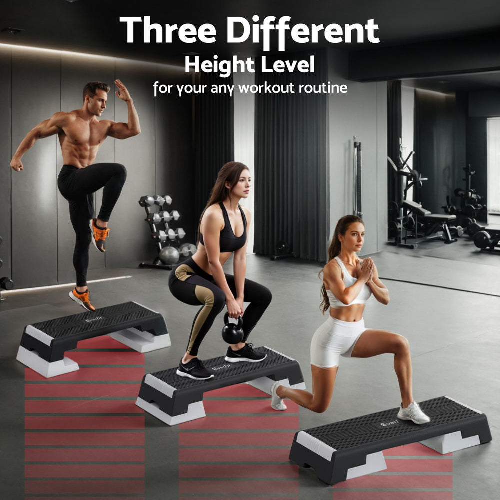 3 Level Aerobic Step Adjustable Stepper for Home Workouts
