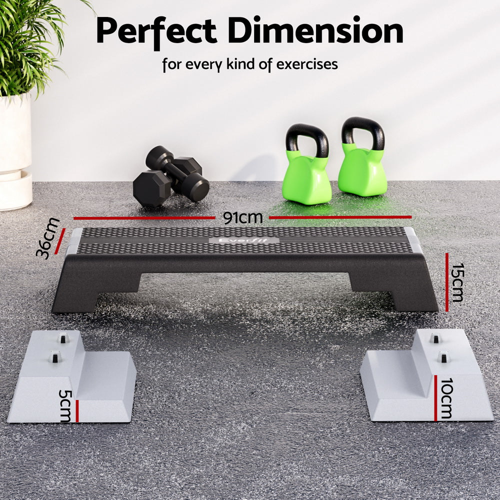 3 Level Aerobic Step Adjustable Stepper for Home Workouts