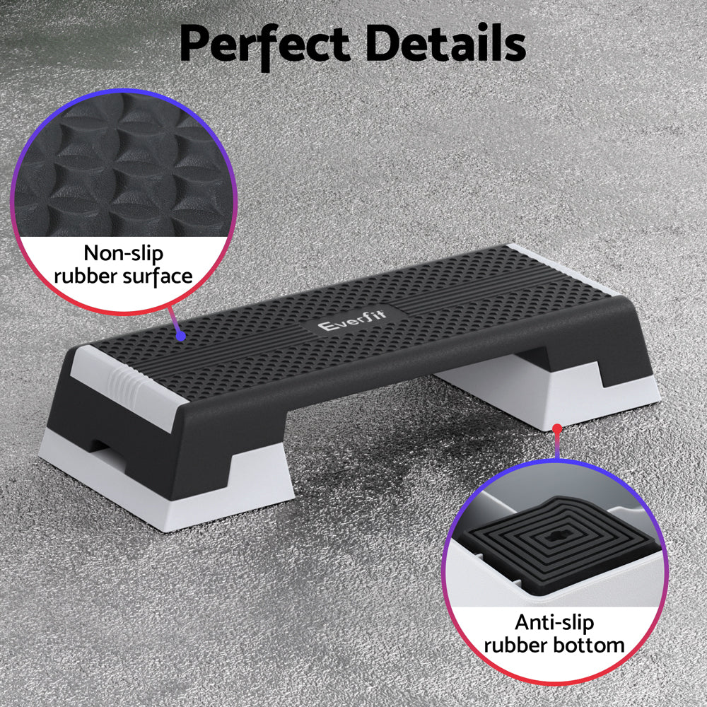 3 Level Aerobic Step Adjustable Stepper for Home Workouts