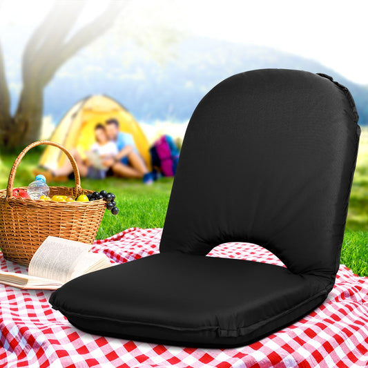 Floor Lounge Sofa Camping Chair Black