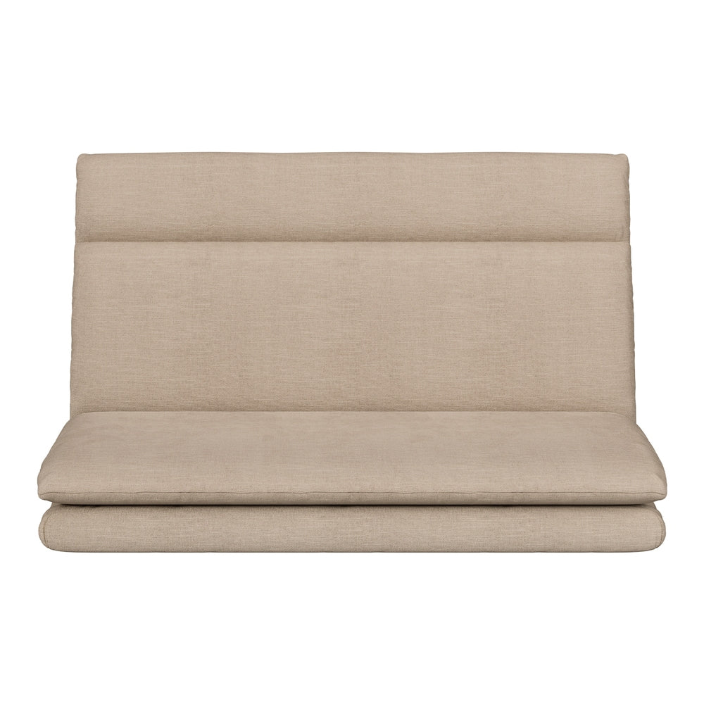 Floor Chair Sofa 2 Seater Linen Beige