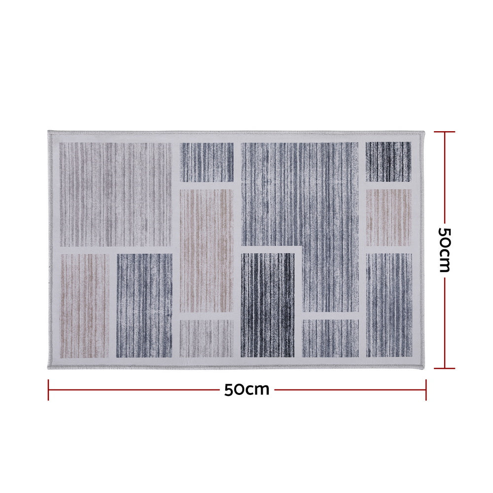 Artiss Floor Rug 50X80cm Doormat Soft Velvet Non-Slip Bath Mat Small Modern