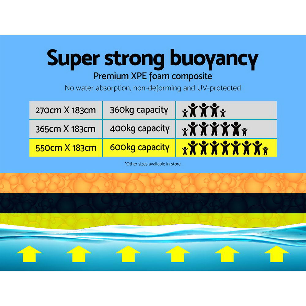 Floating Water Mat 5.5x1.8m Foam Pad Swimming Pool Island Platform