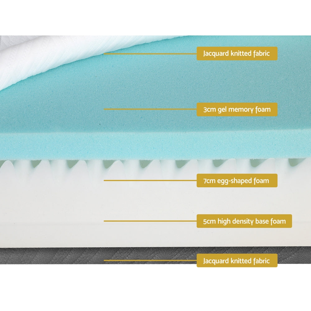 Memory Foam Mattress Bed Cool Gel Non Spring 15cm Single