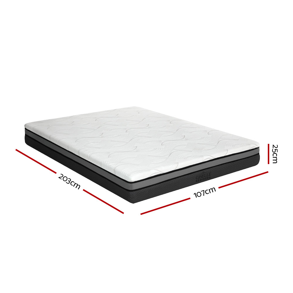 Memory Foam Mattress Bed Cool Gel Non Spring 25cm King Single