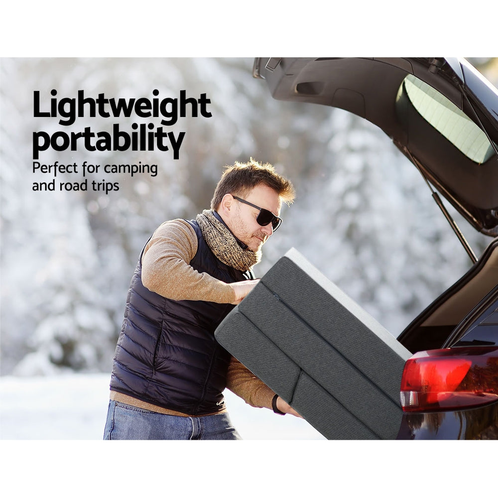 Foldable Mattress Folding Foam Bed Floor Mat Grey