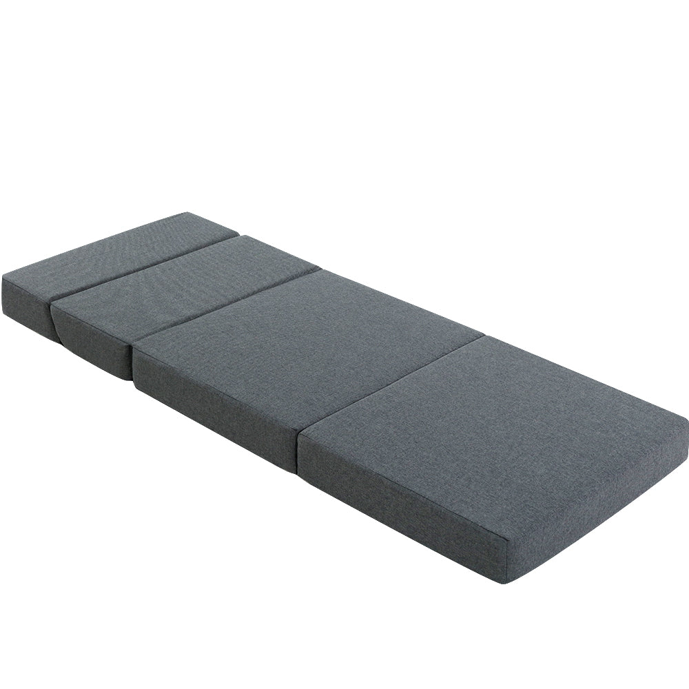 Foldable Mattress Folding Foam Bed Floor Mat Grey