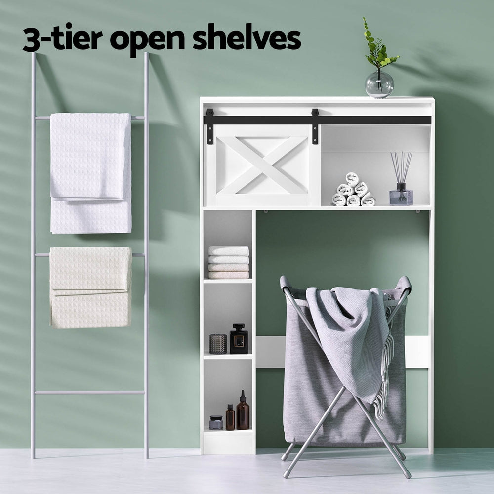 Bathroom Cabinet Over the Toilet Storage Organiser Laundry Shelf 128cm