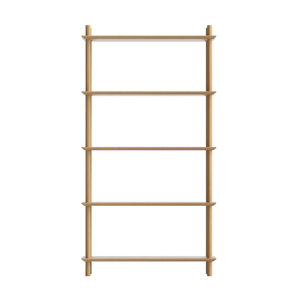 Bookshelf 5 Tiers Bookcase Display Shelves Wooden Storage Stand Rack Pine