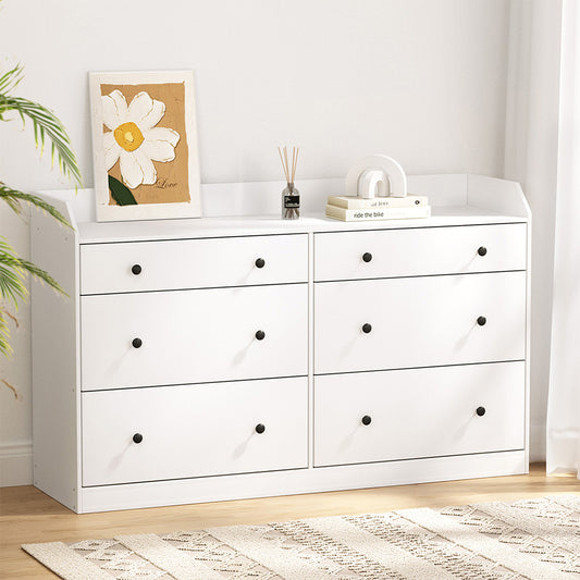 6 Chest of Drawers - PETE White