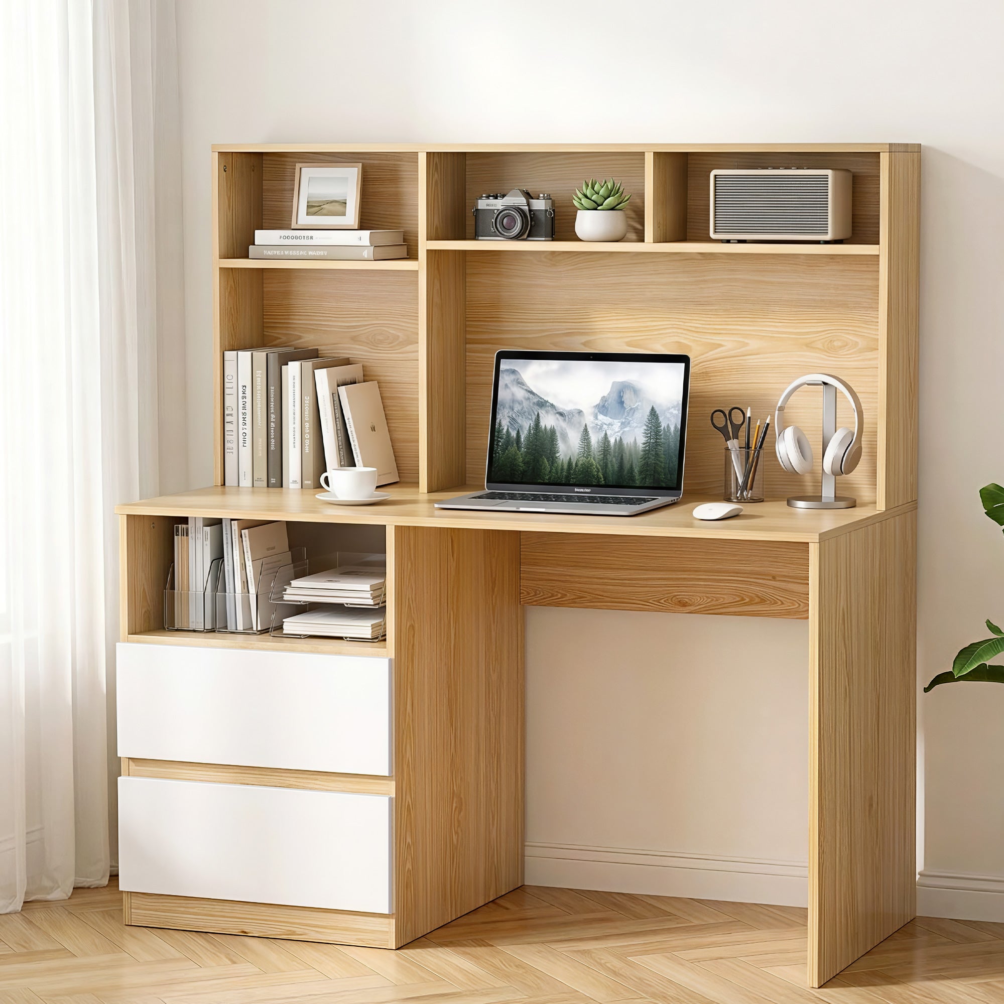 Artiss Computer Desk Office Study Desks Table Bookshelf Drawer