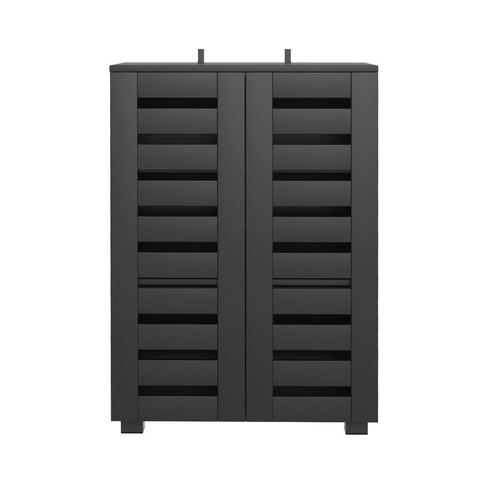 Shoe Rack Storage Cabinet 20 Pairs 5-tier Black Alster