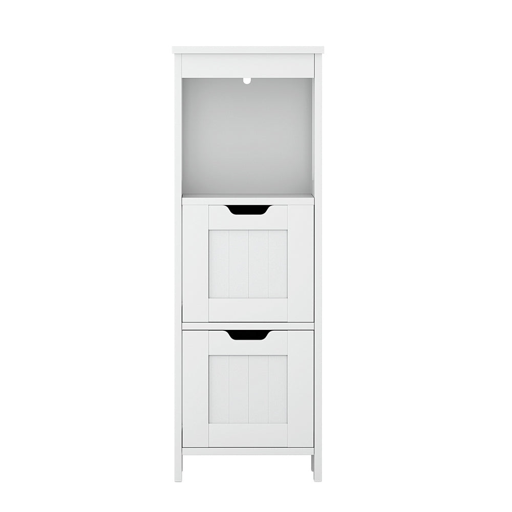 Bathroom Storage Cabinet 89cm Floor Toilet Drawer Bedroom Organizer Standing White