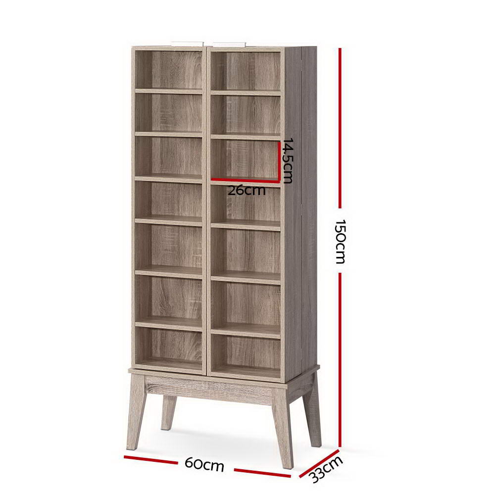 Bookshelf CD Storage Rack - BERG Oak