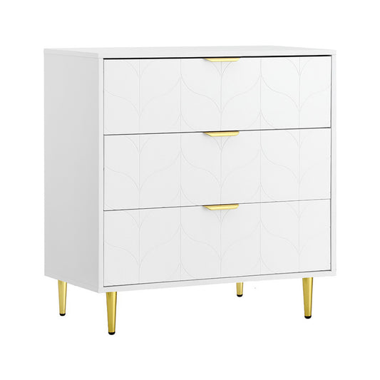 3 Chest of Drawers Lowboy Cabinet White