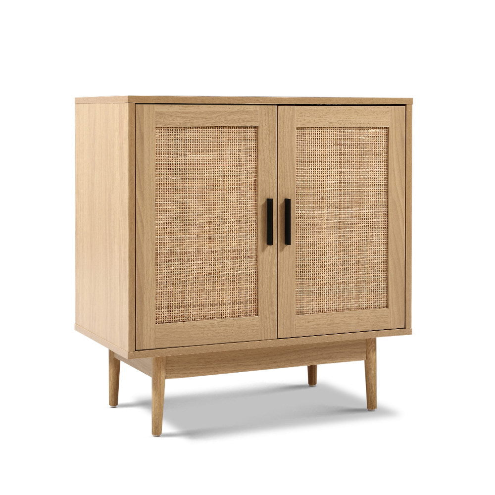 Rattan Buffet Sideboard 2 Doors - BRIONY Oak
