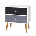 Artiss Bedside Table 2 Drawers - BONDS White