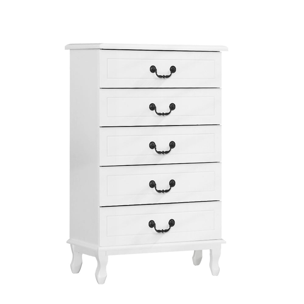 5 Chest of Drawers - KUBI White