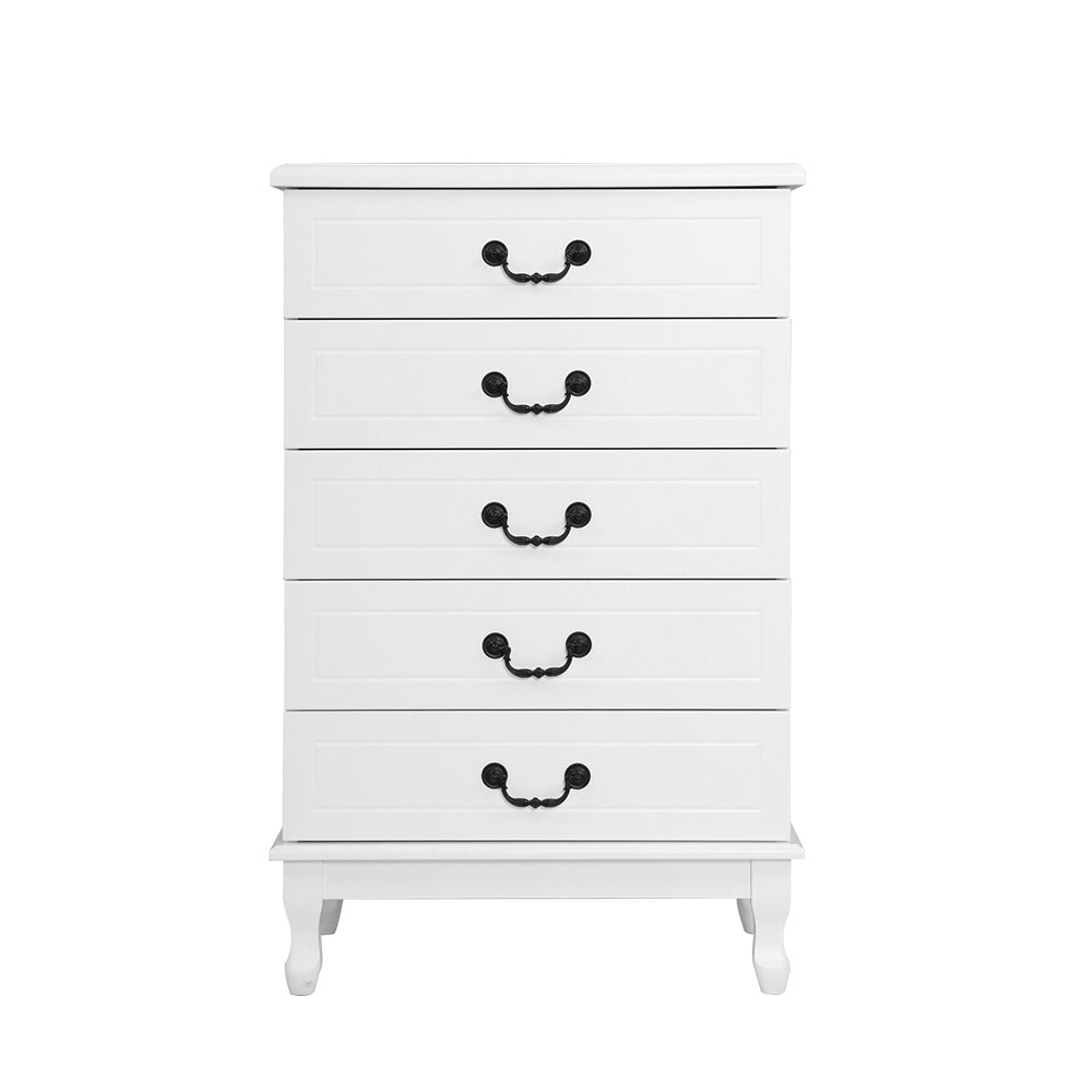 5 Chest of Drawers - KUBI White