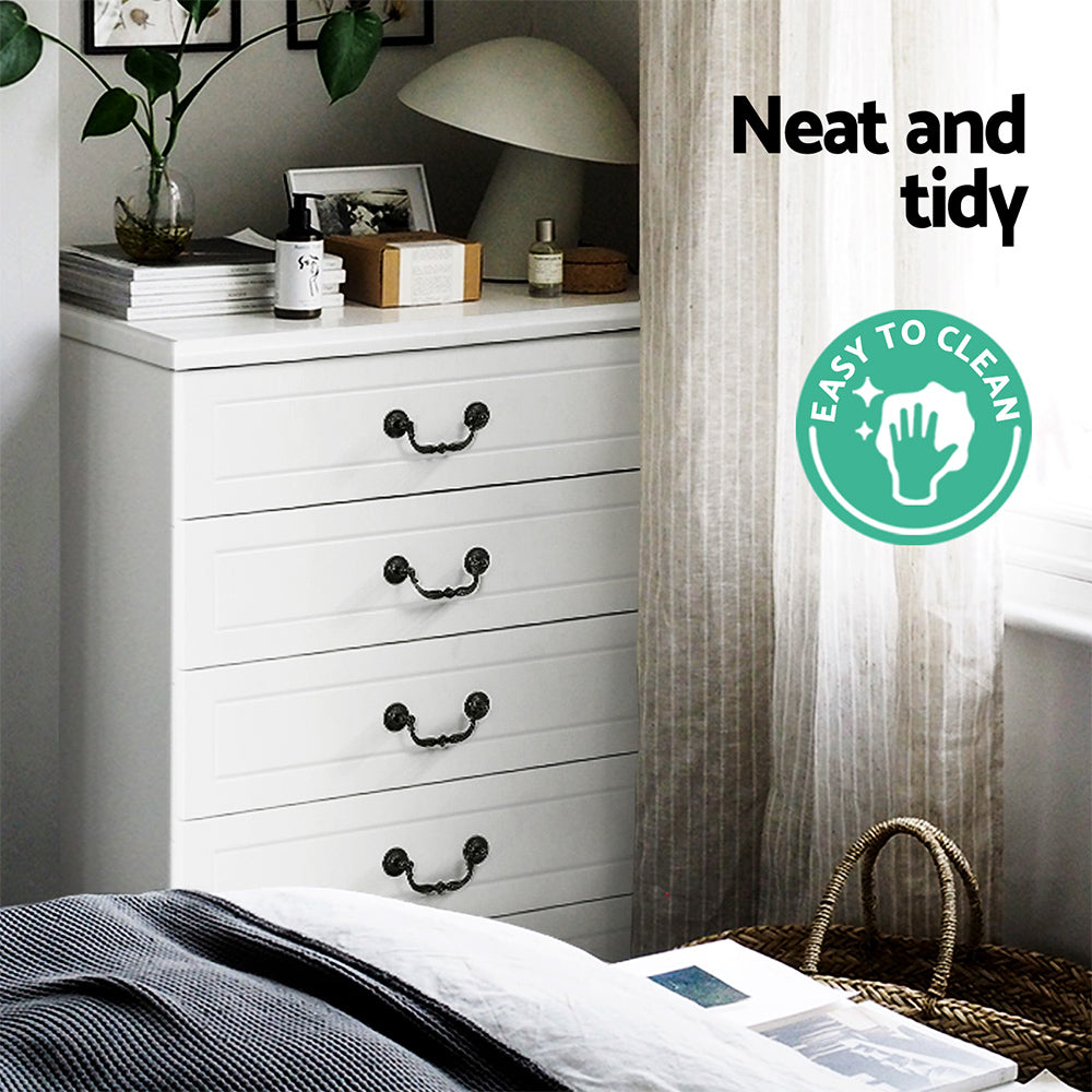 5 Chest of Drawers - KUBI White