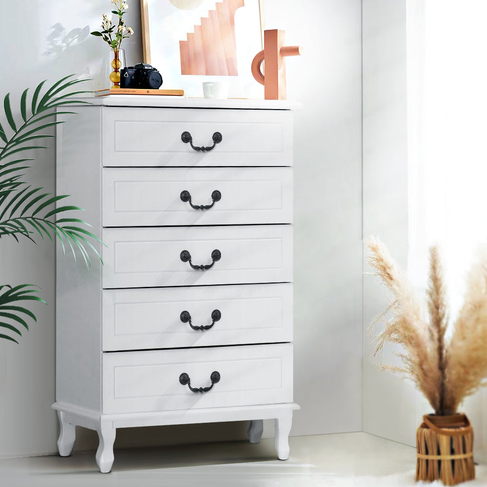 5 Chest of Drawers - KUBI White