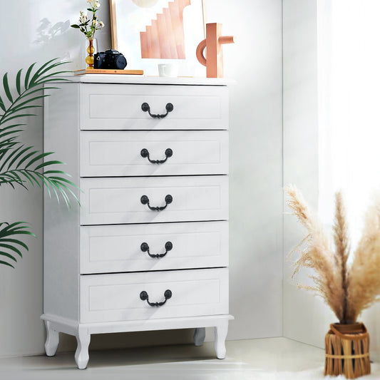 5 Chest of Drawers - KUBI White