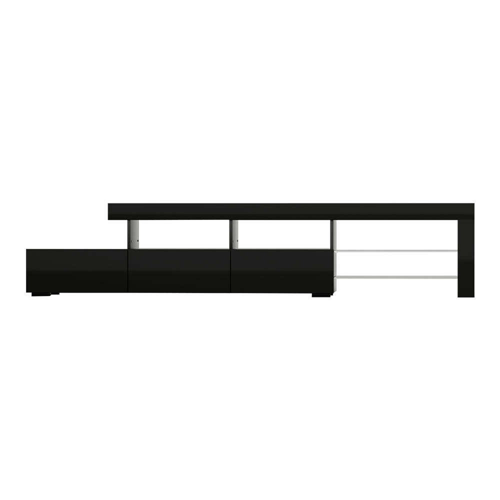 Entertainment Unit TV Cabinet LED 215cm Black Caya