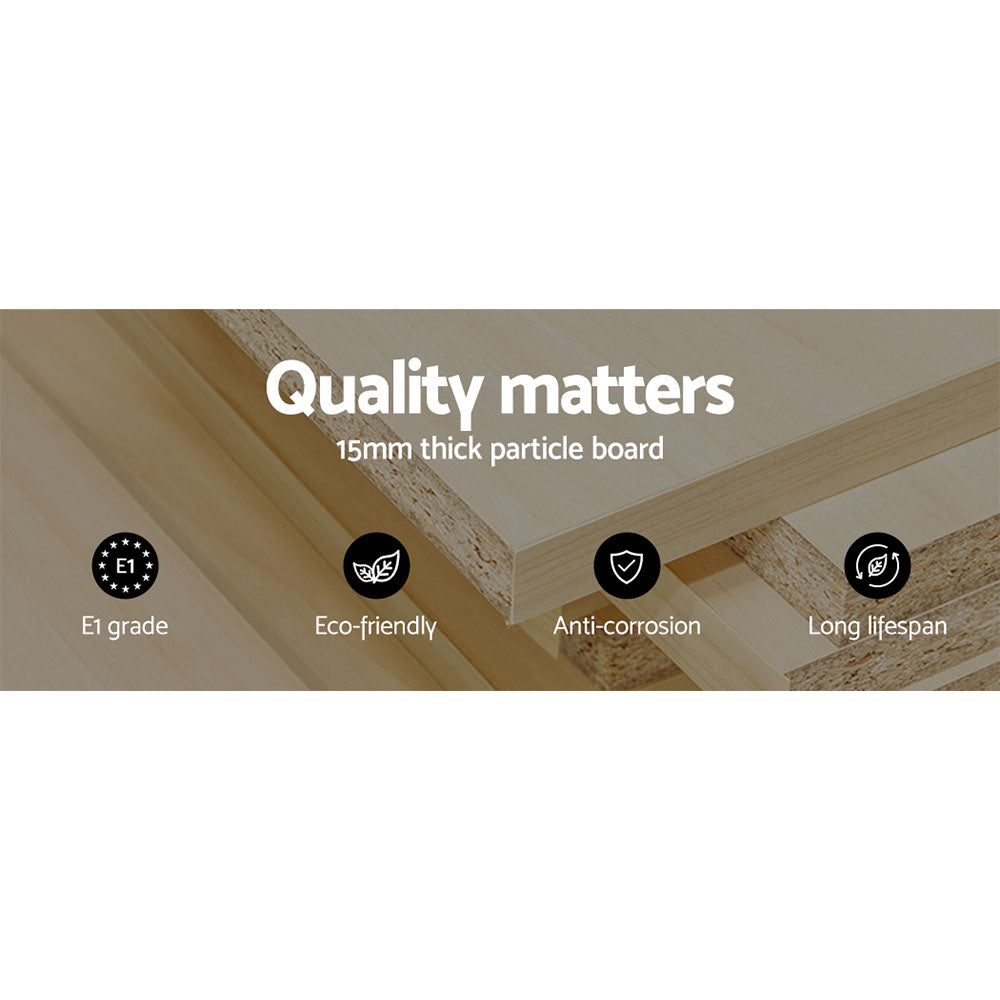 Entertainment Unit TV Cabinet LED 215cm Black Caya