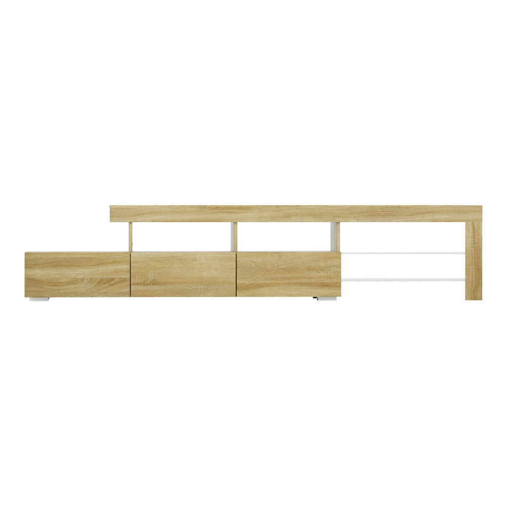 Entertainment Unit TV Cabinet LED 215cm Pine Caya