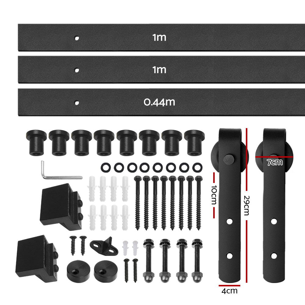 Sliding Barn Door Hardware Track Set 2.44m