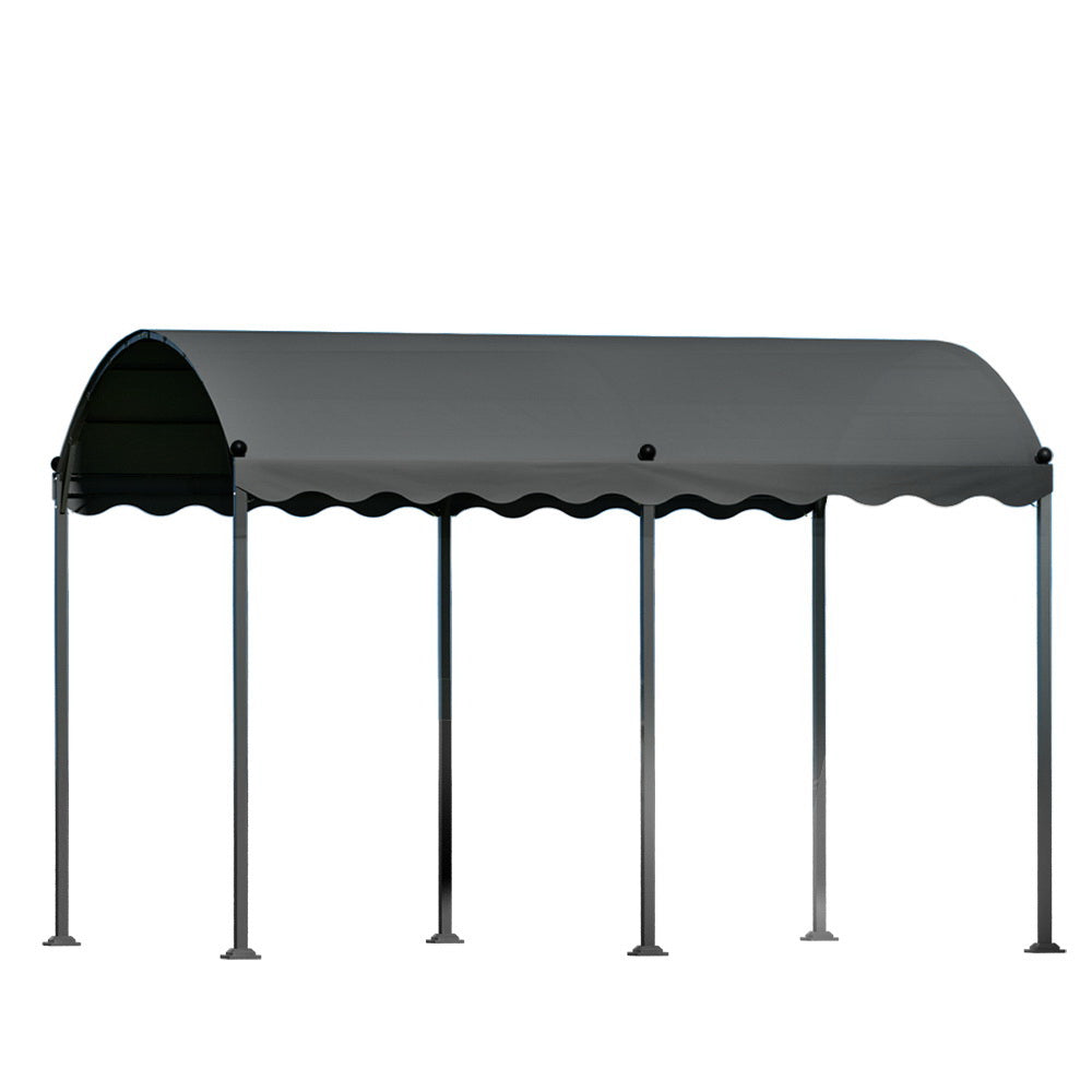 Gazebo Marquee 4x3m Outdoor Event Wedding Tent Camping Party Shade Iron Art Canopy Grey