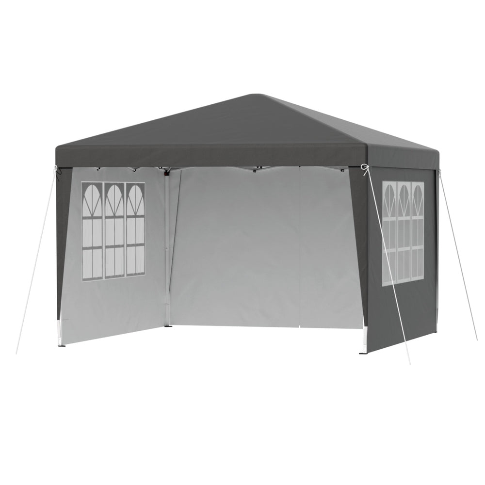 Gazebo 3x3 Pop Up Marquee Folding Tent Wedding Gazebos Camping Outdoor Shade Canopy Gray