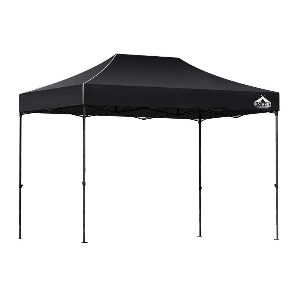 Gazebo Pop Up Marquee 3x4.5 Folding 500D Wedding Tent Base Pod Black