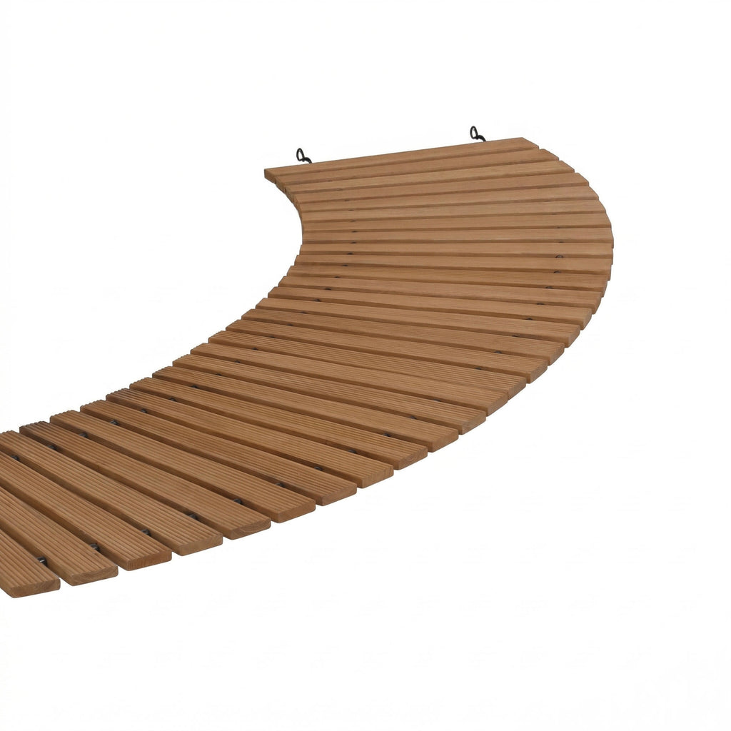 Gardeon 8FT Wooden Garden Pathway Roll-Out Curved Walkway Outdoor Backyard Brown