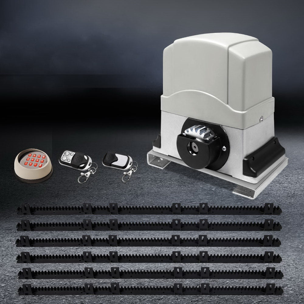 Lockmaster Automatic Sliding Gate Opener Kit Keypad 6M 1200KG