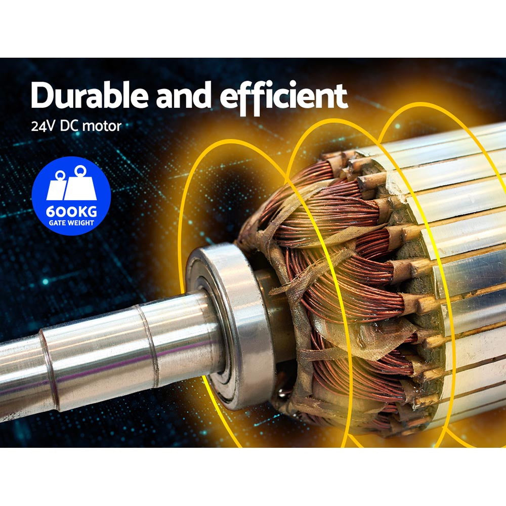 Lockmaster Single Swing Gate Opener 600KG 10W Solar Panel