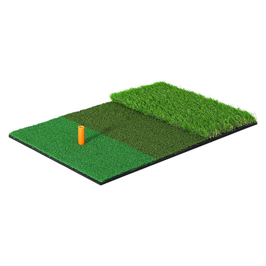 Everfit Golf Hitting Mat Portable Driving鑱絉ange Practice鑱絋raining Aid 3 in 1