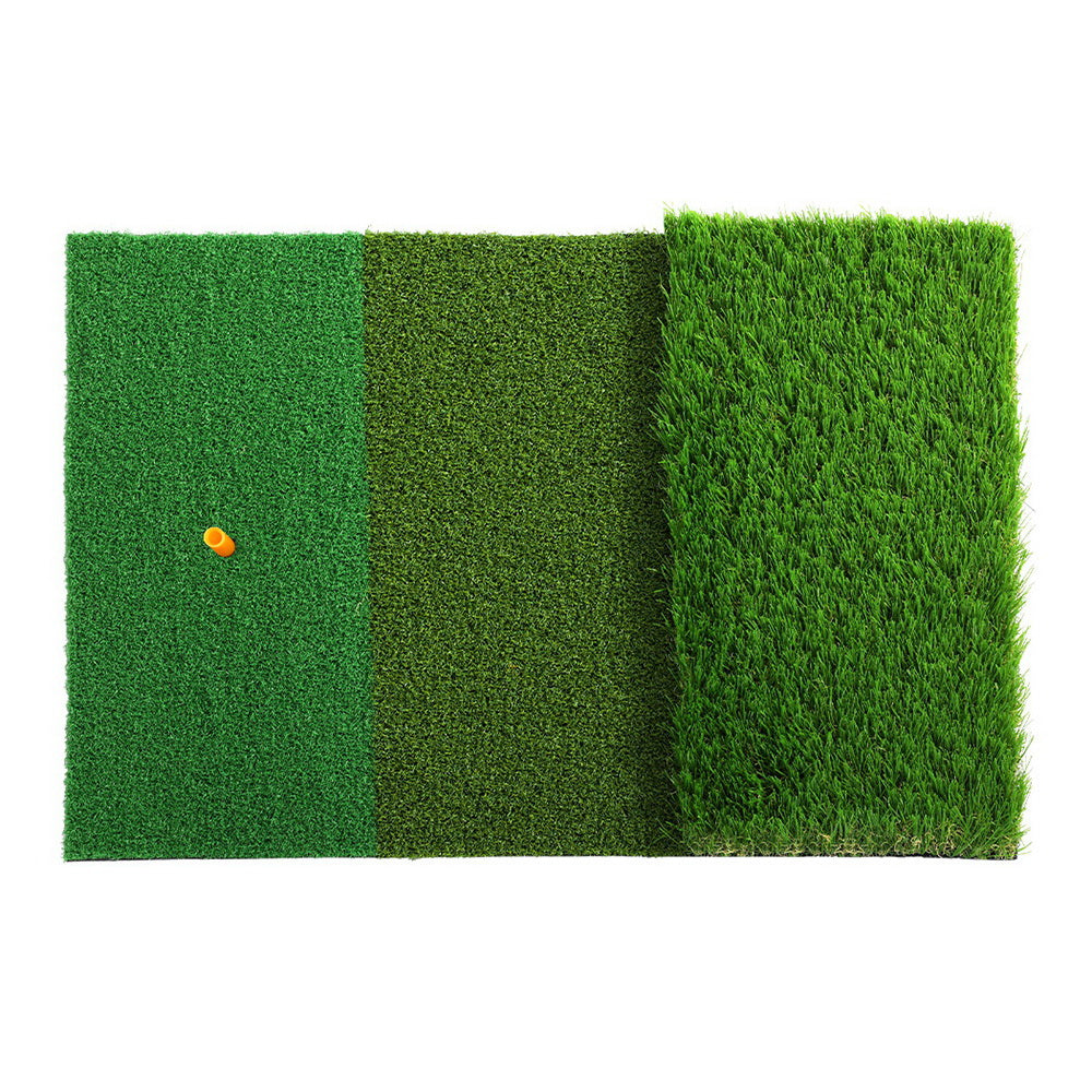 Golf Hitting Mat Portable Driving鑱絉ange Practice鑱絋raining Aid 3 in 1