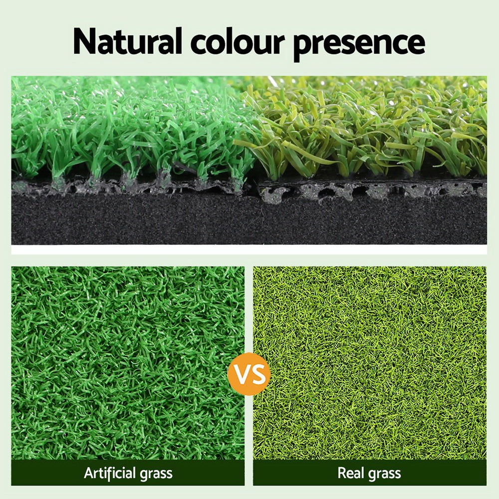 Golf Hitting Mat Portable Driving鑱絉ange Practice鑱絋raining Aid 3 in 1