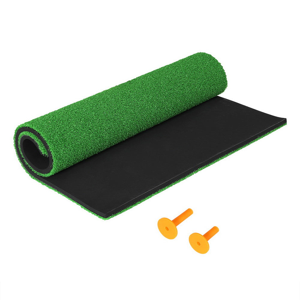 Golf Hitting Mat Portable Driving鑱絉ange Practice鑱絋raining Aid 150x150cm