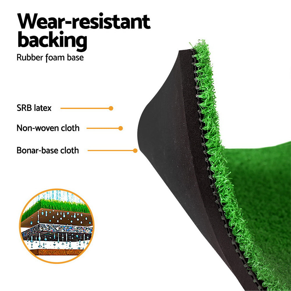 Golf Hitting Mat Portable Driving鑱絉ange Practice鑱絋raining Aid 150x150cm