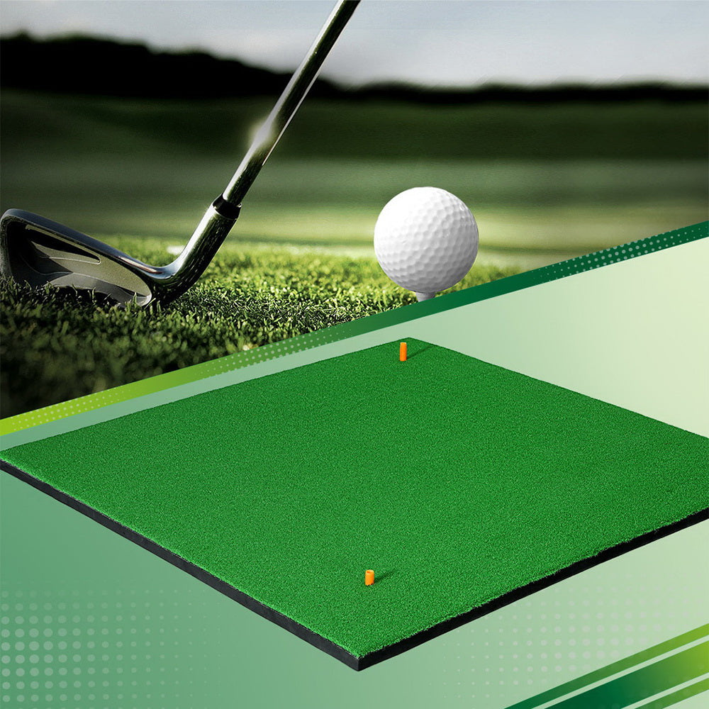 Golf Hitting Mat Portable Driving鑱絉ange Practice鑱絋raining Aid 150x150cm