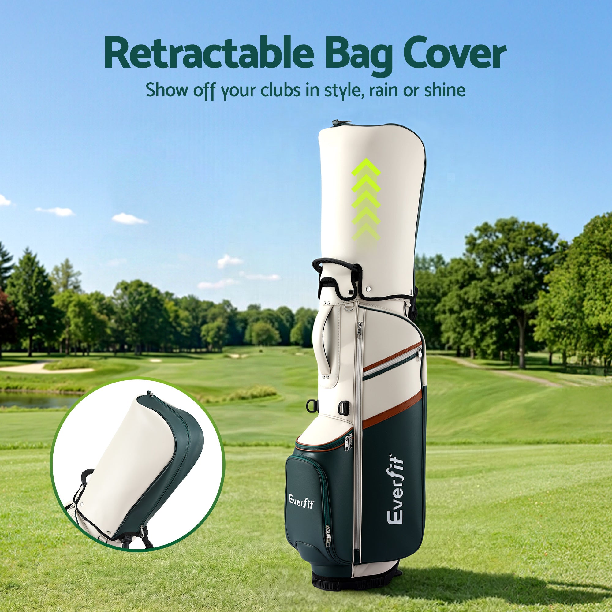 Everfit Golf Stand Bag Lightweight Carry Bag Dual Strap Club Divider