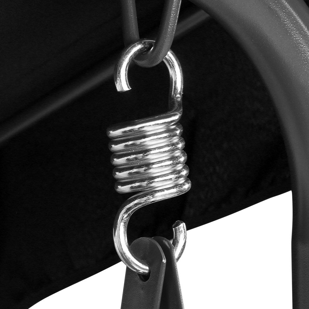 Outdoor Swing Chair Garden Chair Bench Furniture Canopy 3 Seater Black